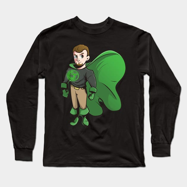 Caped Joel Hero Shot Long Sleeve T-Shirt by CapedJoel